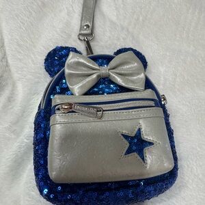 Loungefly  Disney Blue and Silver Sequin Kids Backpack